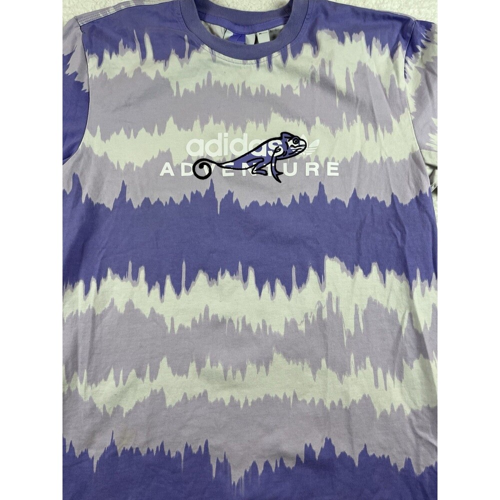 Adidas Originals T-shirt Mens S Adventure Archive Print Chameleon Logo Athletic